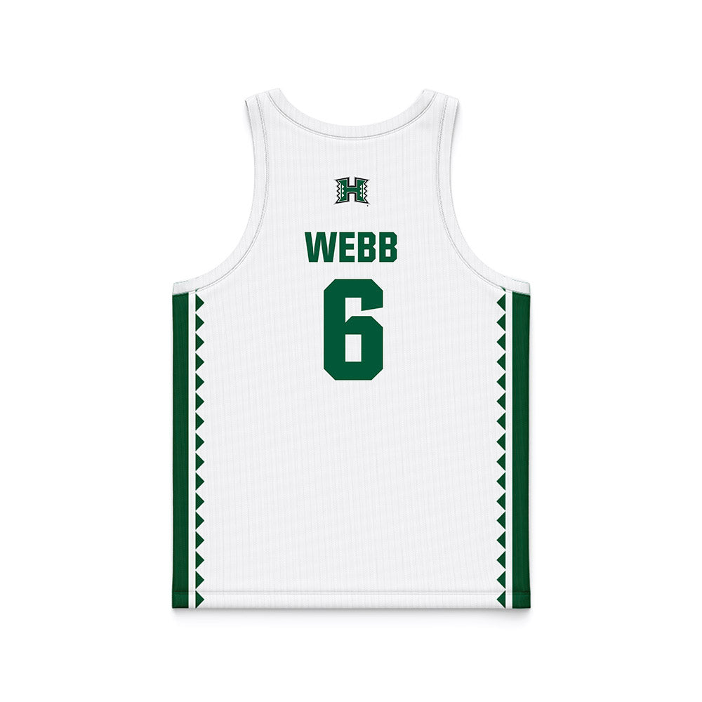 Hawaii - NCAA Women's Basketball : Kyra Webb - White Basketball Jersey-1