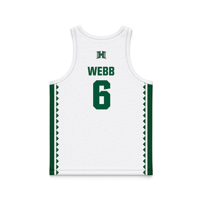 Hawaii - NCAA Women's Basketball : Kyra Webb - White Basketball Jersey-1