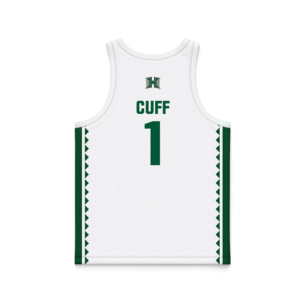 Hawaii - NCAA Men's Basketball : Tanner Cuff - White Basketball Jersey-1