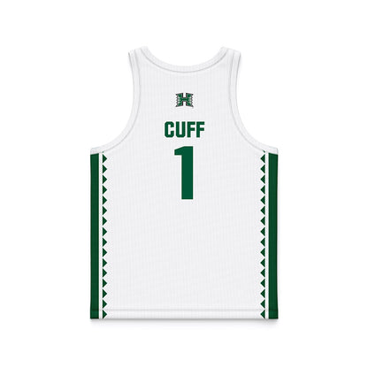 Hawaii - NCAA Men's Basketball : Tanner Cuff - White Basketball Jersey-1