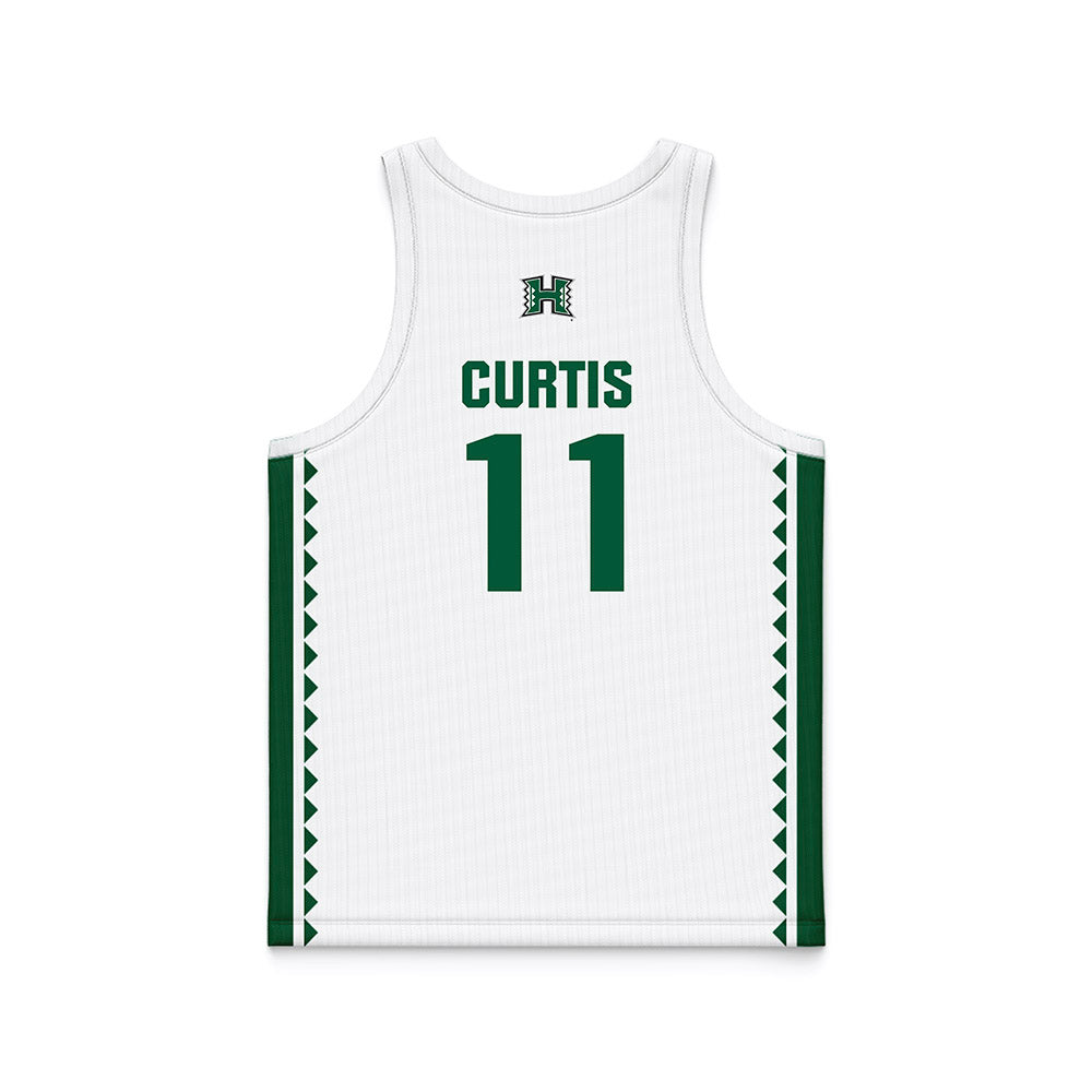 Hawaii - NCAA Women's Basketball : Keiara Curtis - White Basketball Jersey-1