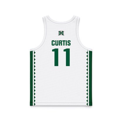 Hawaii - NCAA Women's Basketball : Keiara Curtis - White Basketball Jersey-1