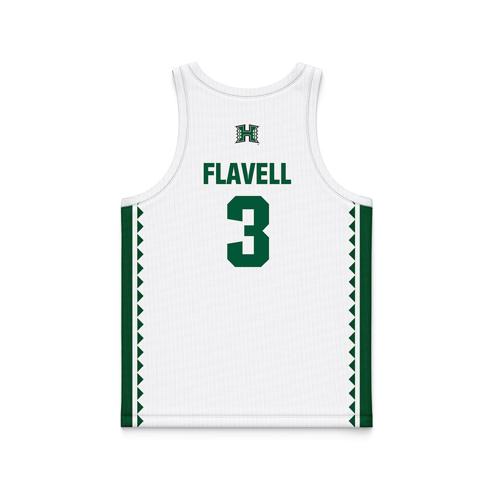 Hawaii - NCAA Women's Basketball : Bailey Flavell - White Basketball Jersey-1