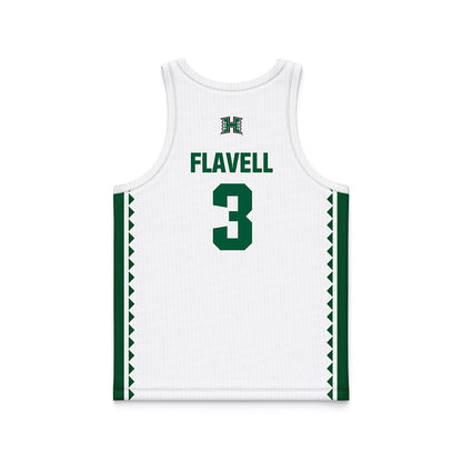Hawaii - NCAA Women's Basketball : Bailey Flavell - White Basketball Jersey-1