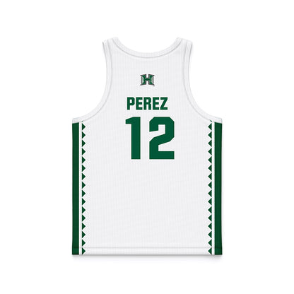 Hawaii - NCAA Women's Basketball : Imani Perez - White Basketball Jersey-1