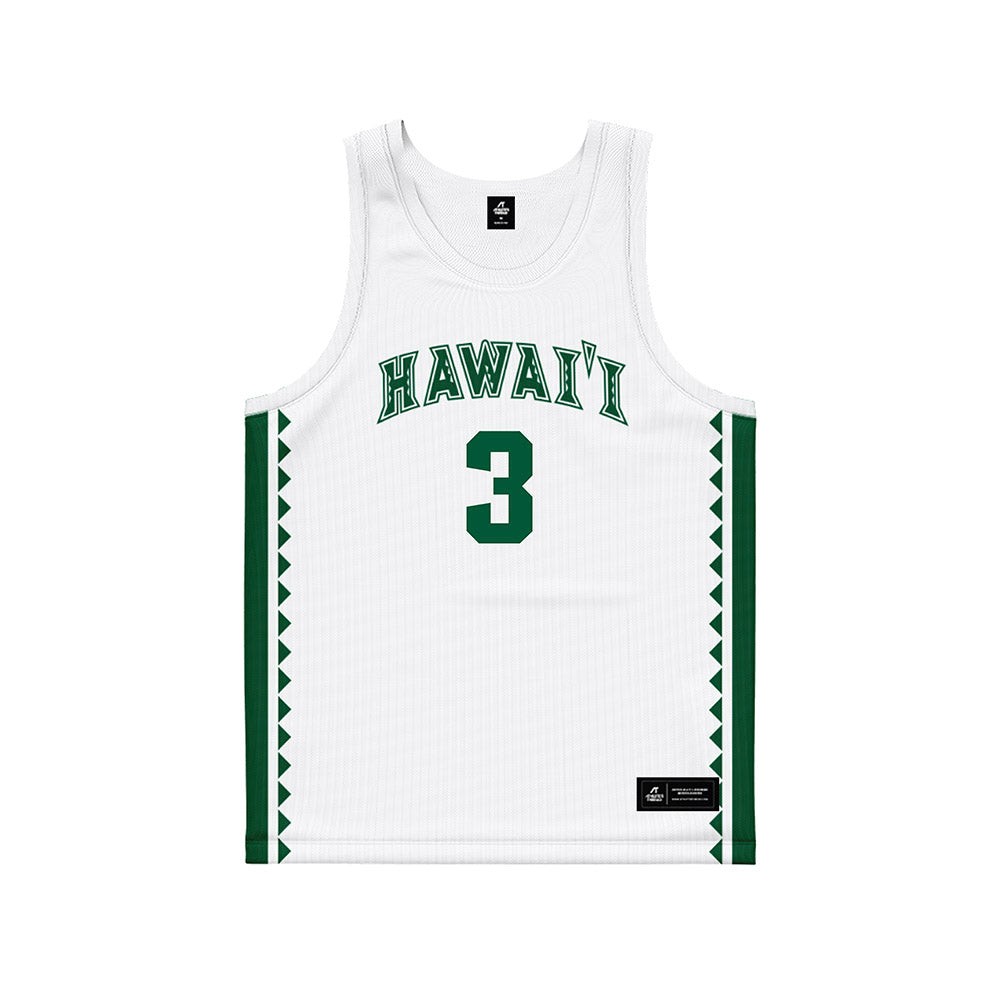Hawaii - NCAA Women's Basketball : Bailey Flavell - White Basketball Jersey-0