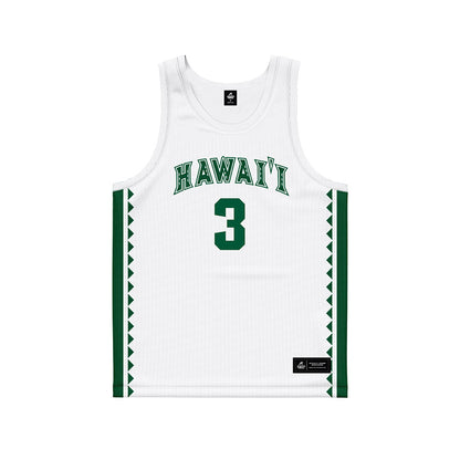 Hawaii - NCAA Women's Basketball : Bailey Flavell - White Basketball Jersey-0