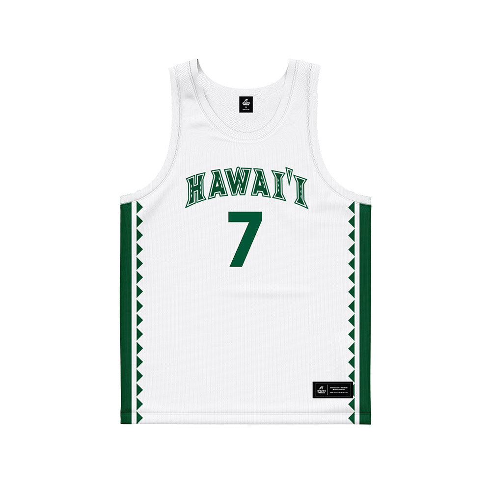 Hawaii - NCAA Women's Basketball : Ella Collins - White Basketball Jersey-0