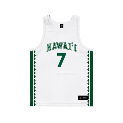 Hawaii - NCAA Women's Basketball : Ella Collins - White Basketball Jersey-0