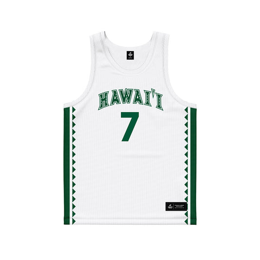 Hawaii - NCAA Women's Basketball : Ella Collins - White Basketball Jersey-0