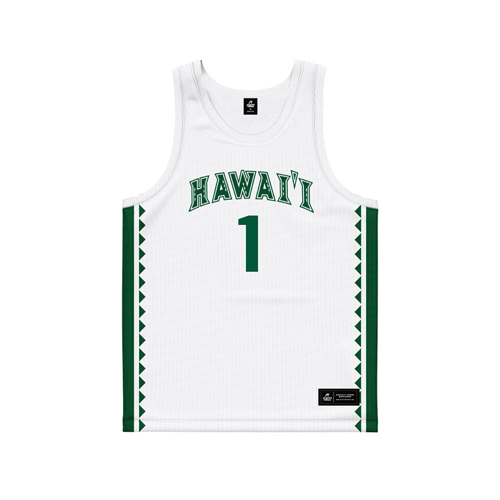 Hawaii - NCAA Men's Basketball : Tanner Cuff - White Basketball Jersey-0