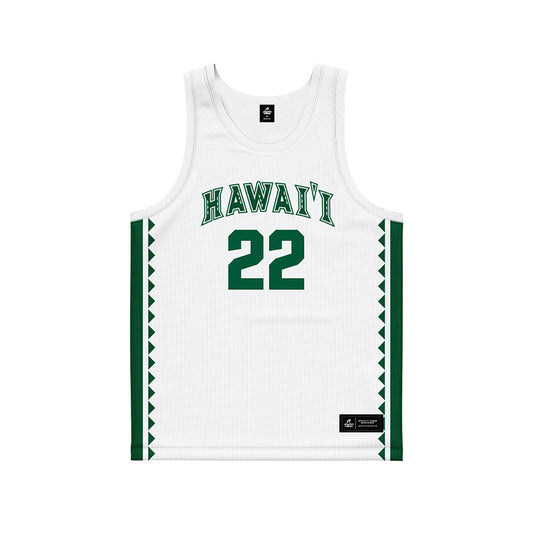 Hawaii - NCAA Women's Basketball : Jade Peacock - White Basketball Jersey-0