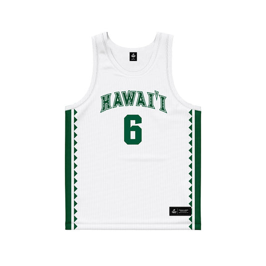 Hawaii - NCAA Men's Basketball : Isaac Finlinson - White Basketball Jersey-0
