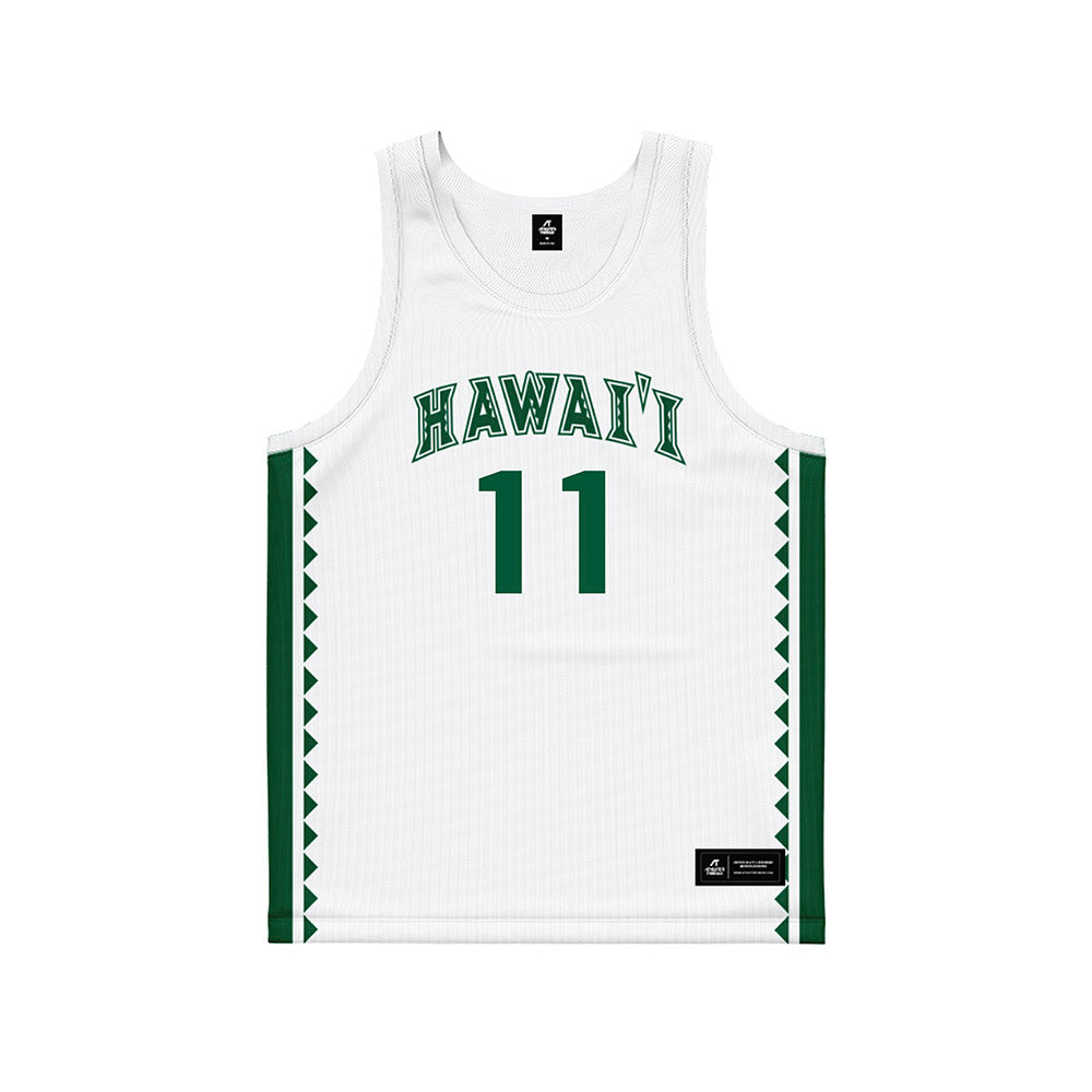 Hawaii - NCAA Women's Basketball : Keiara Curtis - White Basketball Jersey-0
