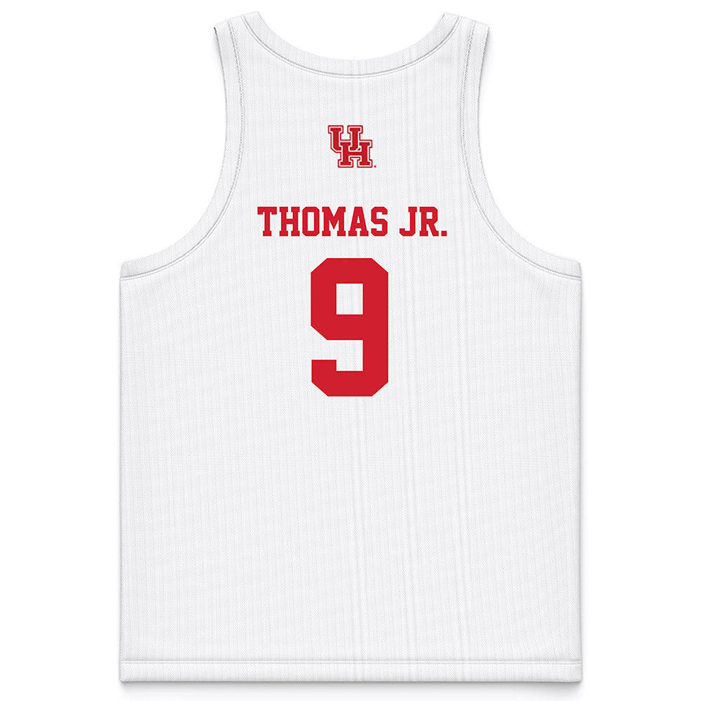 Houston - NCAA Men's Basketball : Dedan Thomas Jr. - White Basketball Jersey-1