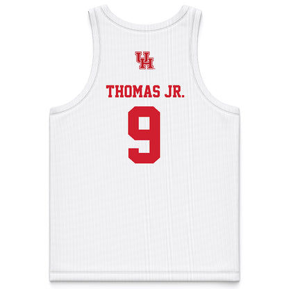 Houston - NCAA Men's Basketball : Dedan Thomas Jr. - White Basketball Jersey-1