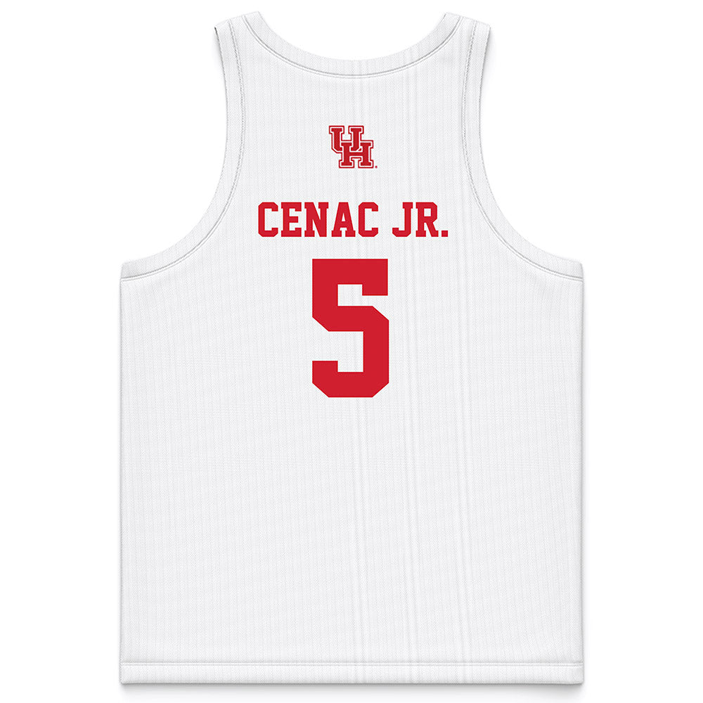 Houston - NCAA Men's Basketball : Chris Cenac Jr. - White Basketball Jersey-1