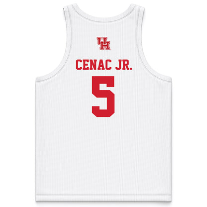 Houston - NCAA Men's Basketball : Chris Cenac Jr. - White Basketball Jersey-1