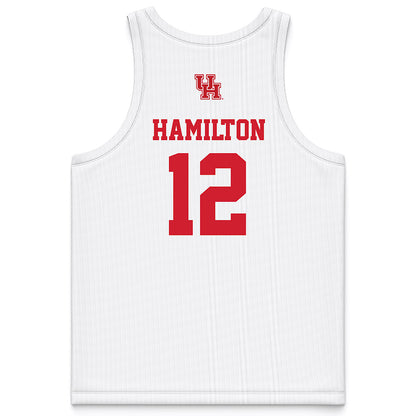 Houston - NCAA Women's Basketball : Kaelyn Hamilton - White Basketball Jersey-1