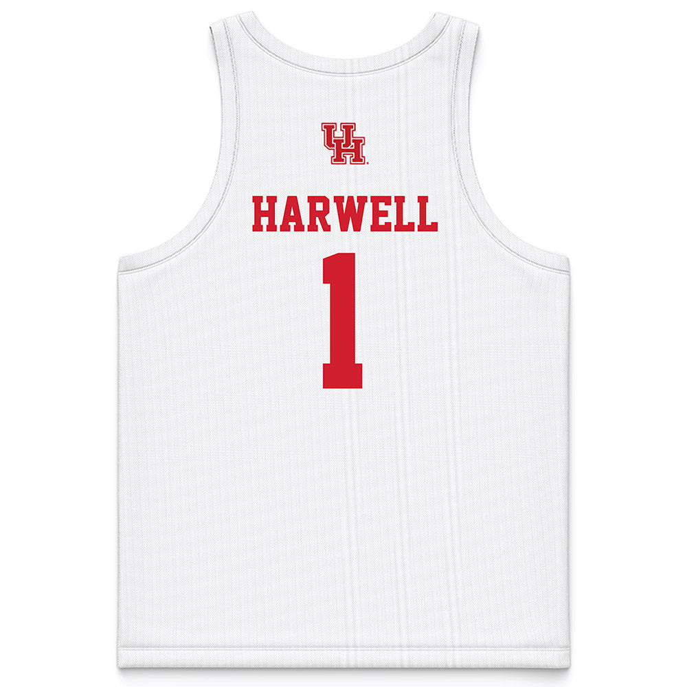 Houston - NCAA Men's Basketball : Isiah Harwell - White Basketball Jersey-1