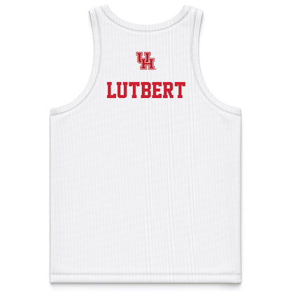 Houston - NCAA Women's Basketball : Elodie Lutbert - White Basketball Jersey-1