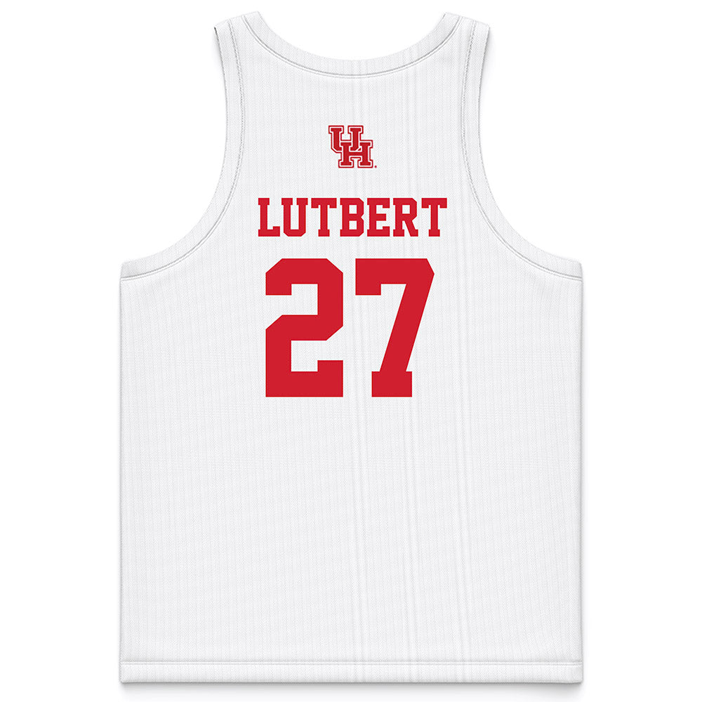 Houston - NCAA Women's Basketball : Elodie Lutbert - White Basketball Jersey-1