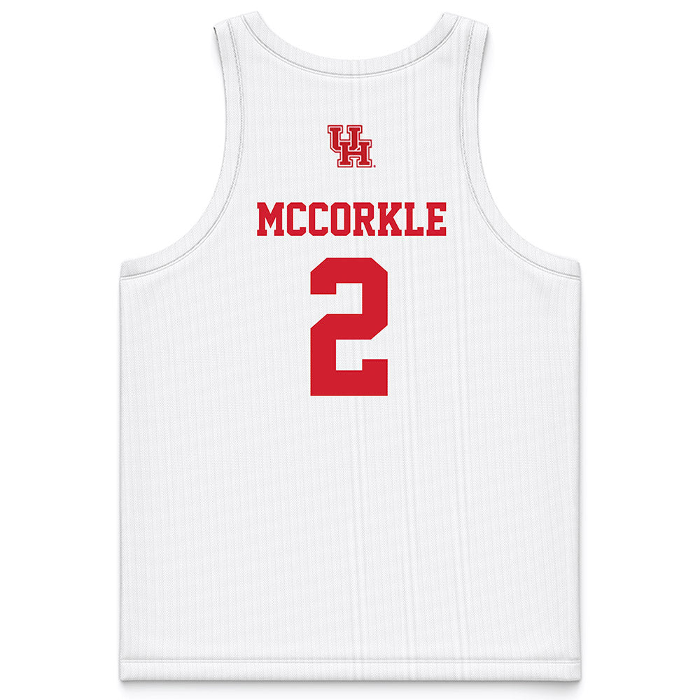 Houston - NCAA Women's Basketball : Alyvia McCorkle - White Basketball Jersey-1