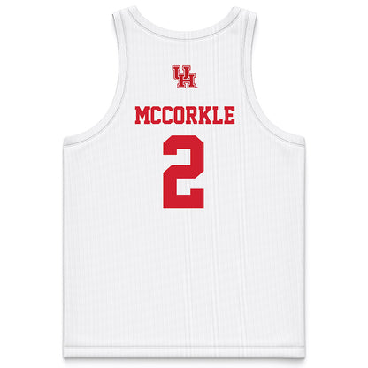 Houston - NCAA Women's Basketball : Alyvia McCorkle - White Basketball Jersey-1