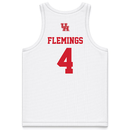 Houston - NCAA Men's Basketball : Kingston Flemings - White Basketball Jersey-1