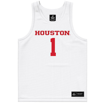 Houston - NCAA Men's Basketball : Isiah Harwell - White Basketball Jersey-0