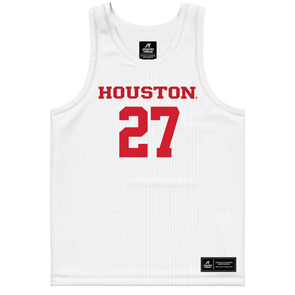 Houston - NCAA Women's Basketball : Elodie Lutbert - White Basketball Jersey-0