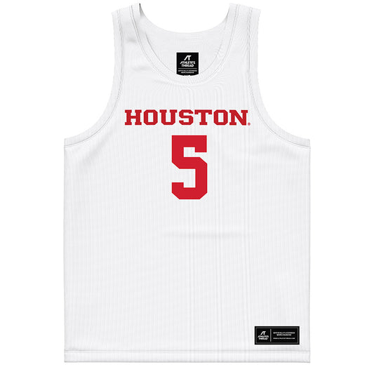 Houston - NCAA Men's Basketball : Chris Cenac Jr. - White Basketball Jersey-0