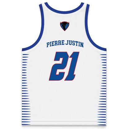 DePaul - NCAA Men's Basketball : Theo Pierre Justin - White Basketball Jersey-1