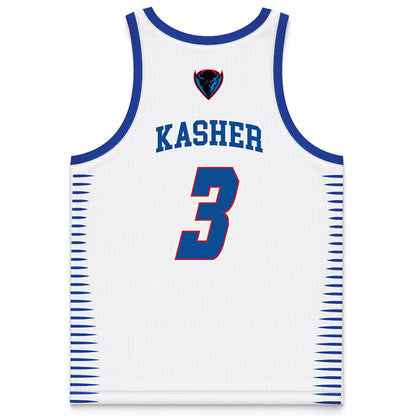 DePaul - NCAA Men's Basketball : Nate Kasher - White Basketball Jersey-1