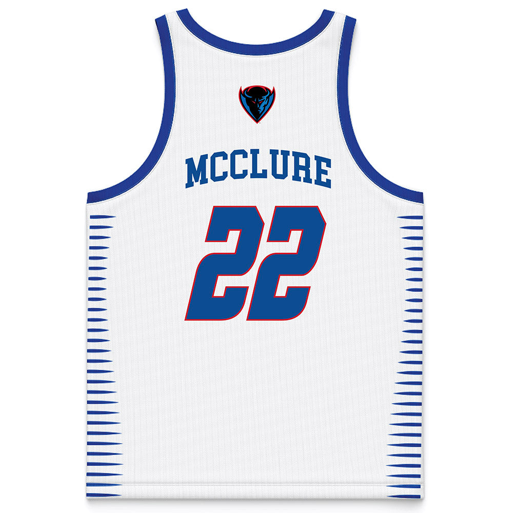 DePaul - NCAA Men's Basketball : Kruz McClure - White Basketball Jersey-1
