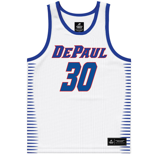 DePaul - NCAA Men's Basketball : Max Williams - White Basketball Jersey-0