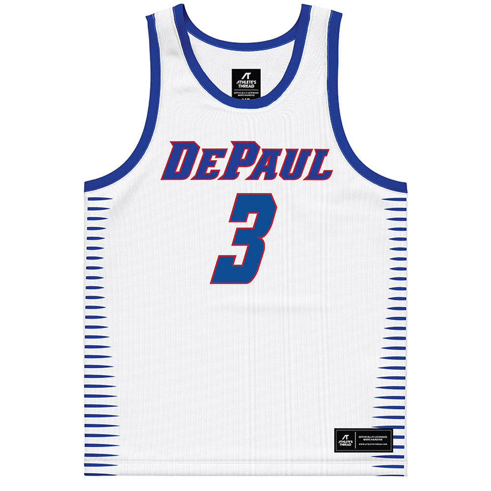 DePaul - NCAA Men's Basketball : Nate Kasher - White Basketball Jersey-0