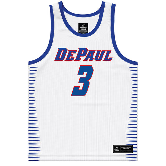 DePaul - NCAA Men's Basketball : Nate Kasher - White Basketball Jersey-0