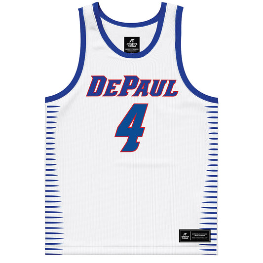 DePaul - NCAA Men's Basketball : KT Raimey - White Basketball Jersey-0