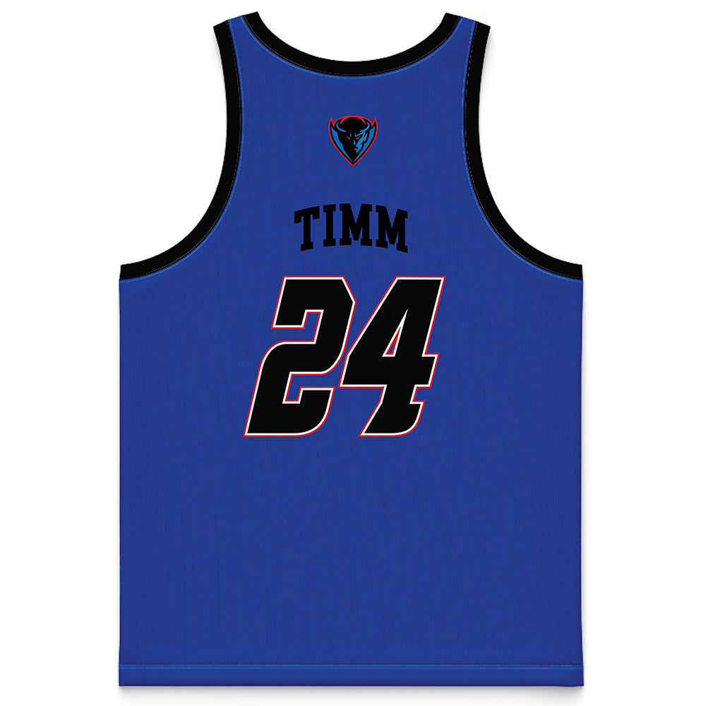 DePaul - NCAA Women's Basketball : Ally Timm - Blue Basketball Jersey-1