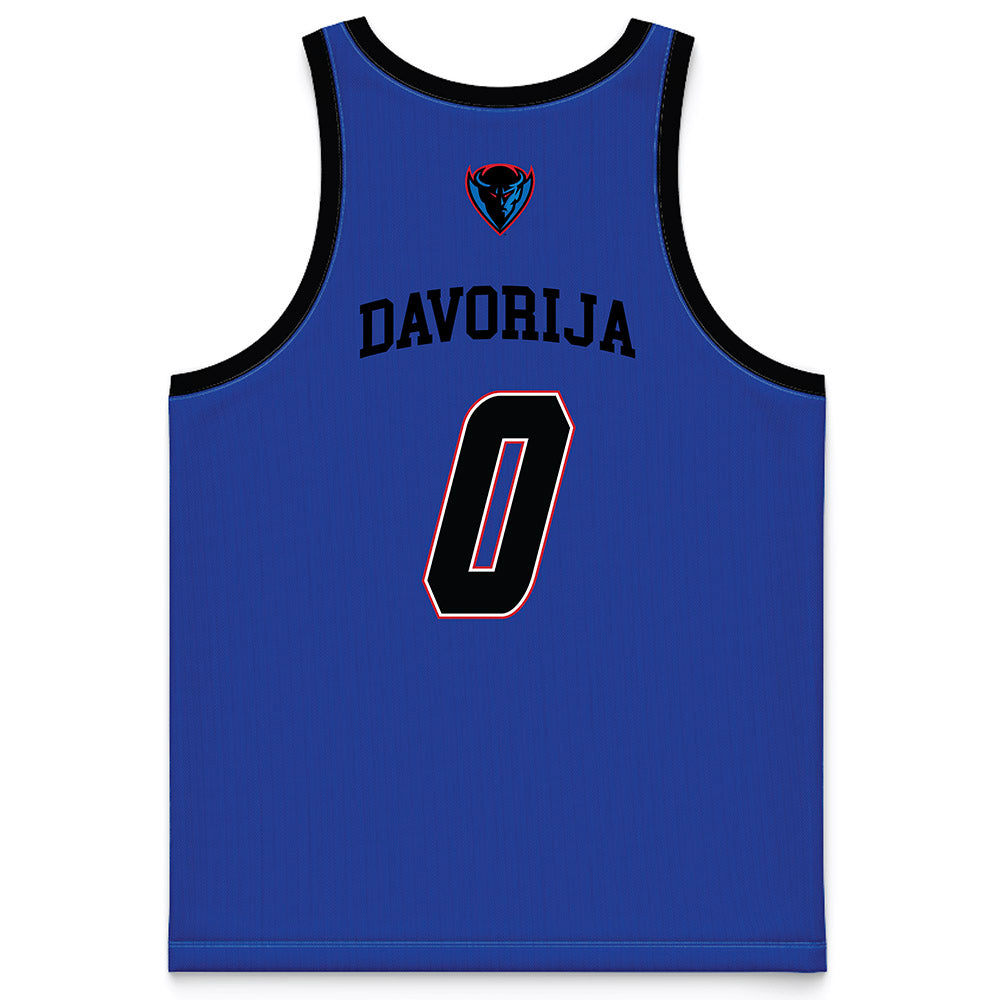 DePaul - NCAA Women's Basketball : Gina Davorija - Blue Basketball Jersey-1