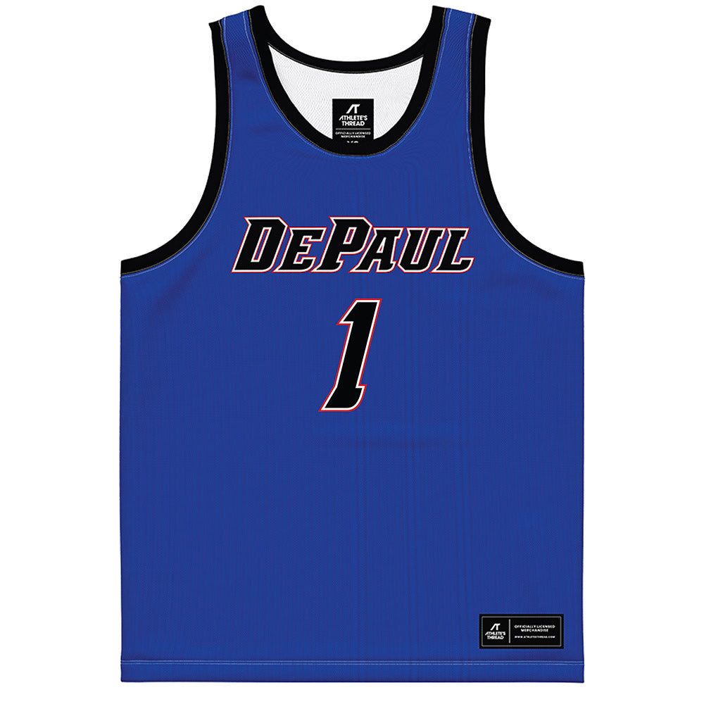DePaul - NCAA Women's Basketball : Aizhanique Mayo - Blue Basketball Jersey-0