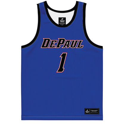 DePaul - NCAA Women's Basketball : Aizhanique Mayo - Blue Basketball Jersey-0