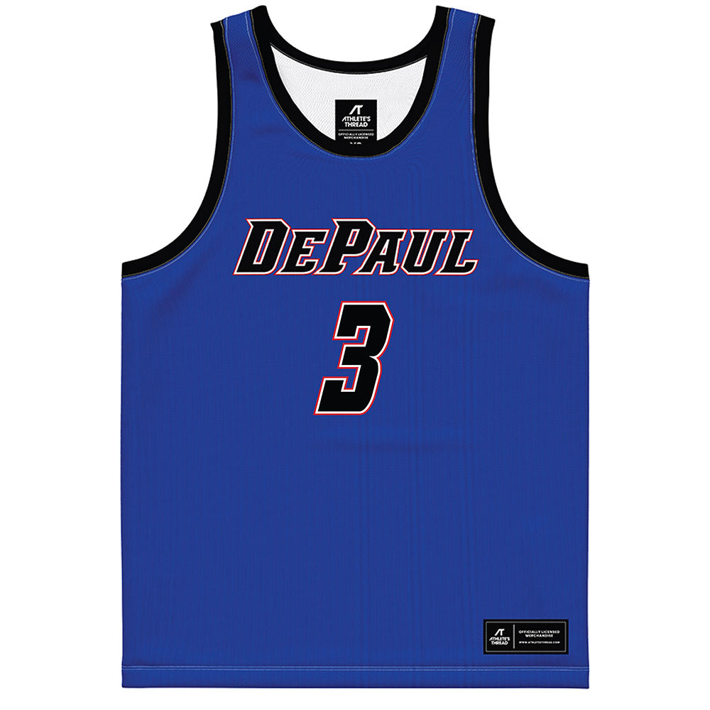 DePaul - NCAA Women's Basketball : Alayna West - Blue Basketball Jersey-0