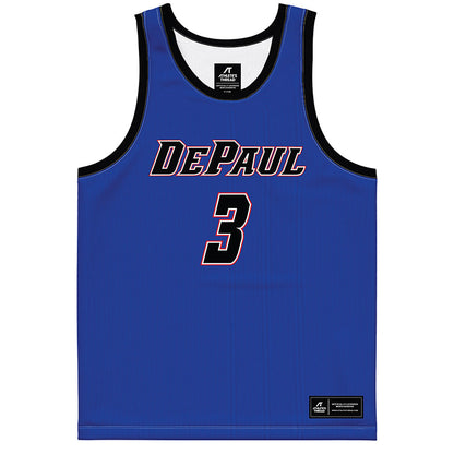 DePaul - NCAA Women's Basketball : Alayna West - Blue Basketball Jersey-0