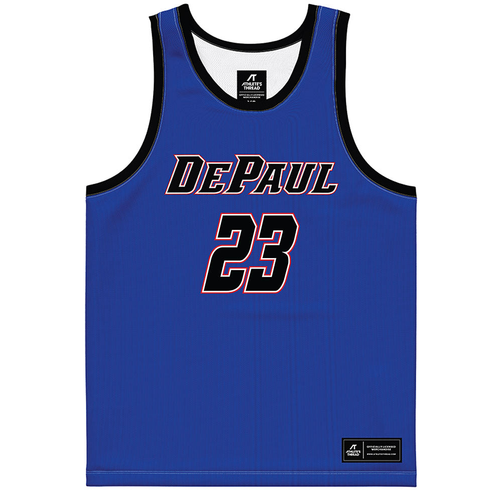 DePaul - NCAA Women's Basketball : Michelle Ojo - Blue Basketball Jersey-0