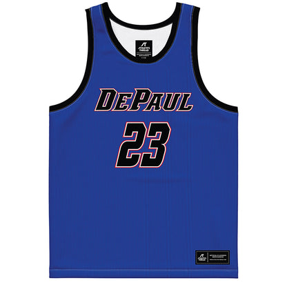 DePaul - NCAA Women's Basketball : Michelle Ojo - Blue Basketball Jersey-0