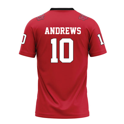 Utah - NCAA Football : Hunter Andrews - Red Football Jersey-1