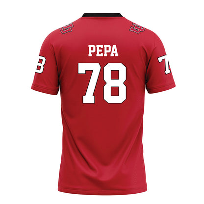Utah - NCAA Football : Taniela Pepa - Red Football Jersey-1