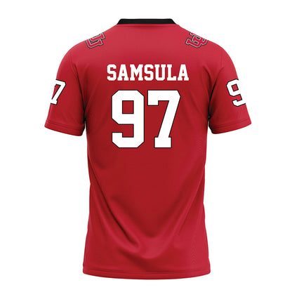 Utah - NCAA Football : Lucas Samsula - Red Football Jersey-1